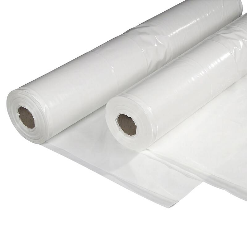 Afdækningsplastik PE 2 meter x 50 meter 0,15mm hvid