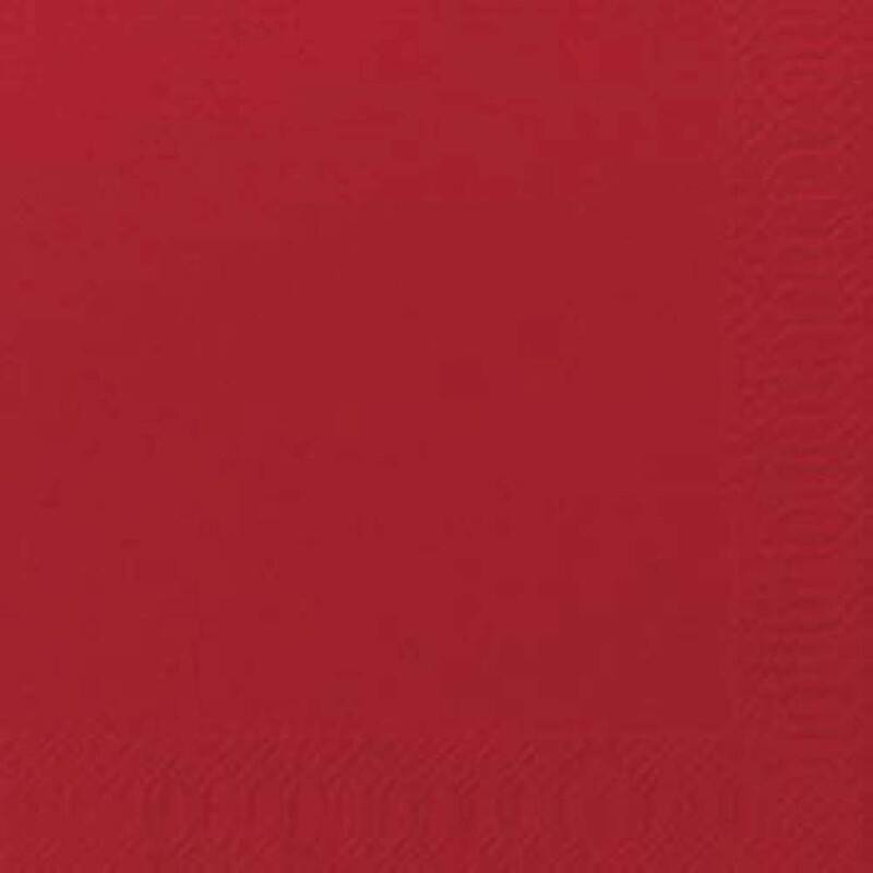 Duni servietter 2-lags 24x24cm rød