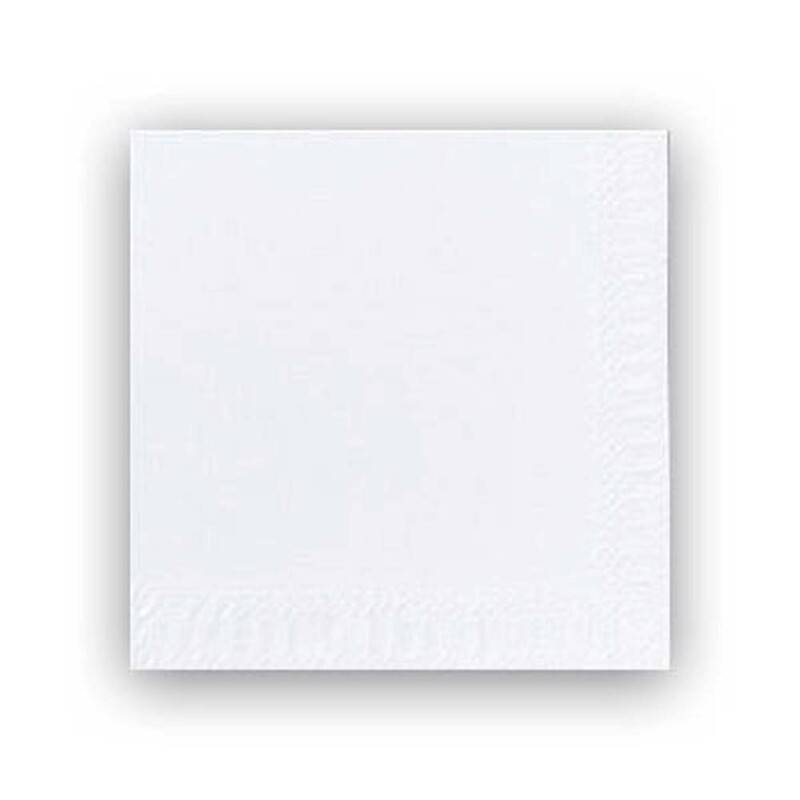 Duni servietter 3-lags 24x24cm Svanemærket hvid