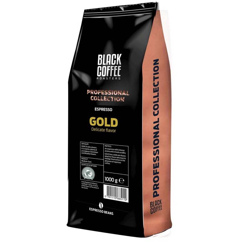 BKI Black Coffee Roasters Gold Espresso hele bønner Rainforest 1kg