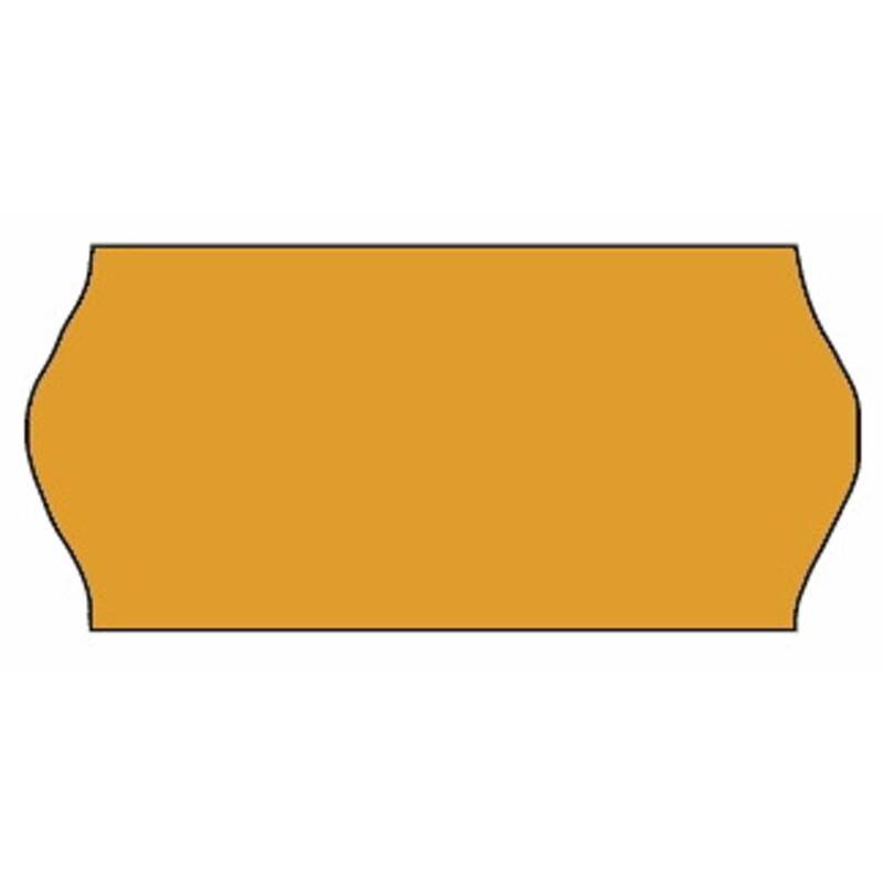Meto etiket 26x12mm frostlim 5 fluoriserende orange, 1500 stk