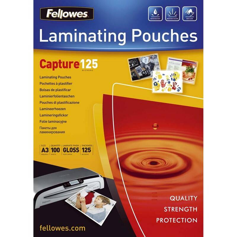 Fellowes lamineringslommer A3 125 mic blank