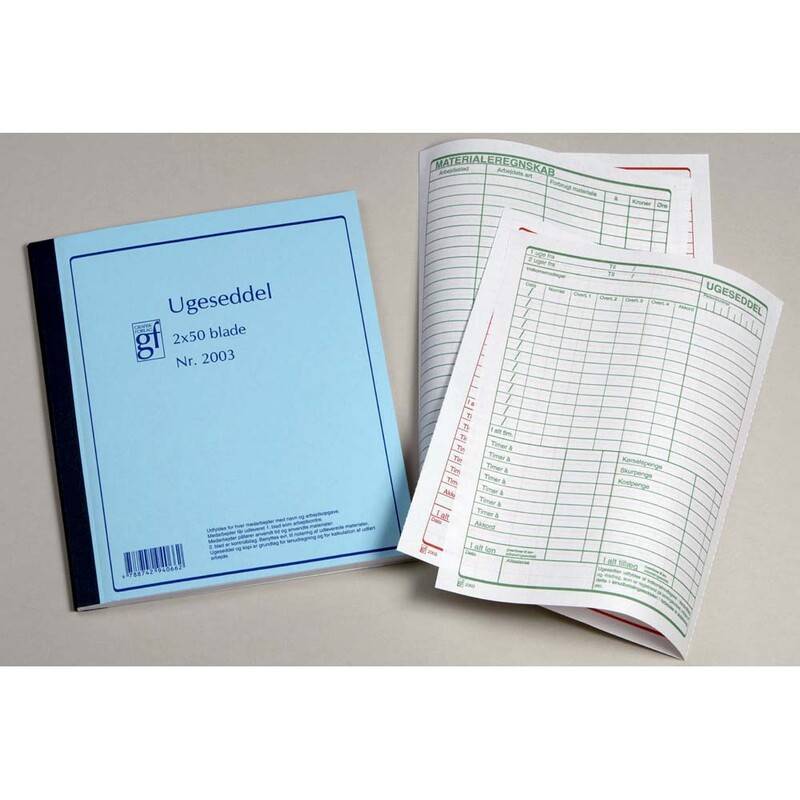 Ugeseddel 2003 148x197 mm 50 blade med kopi