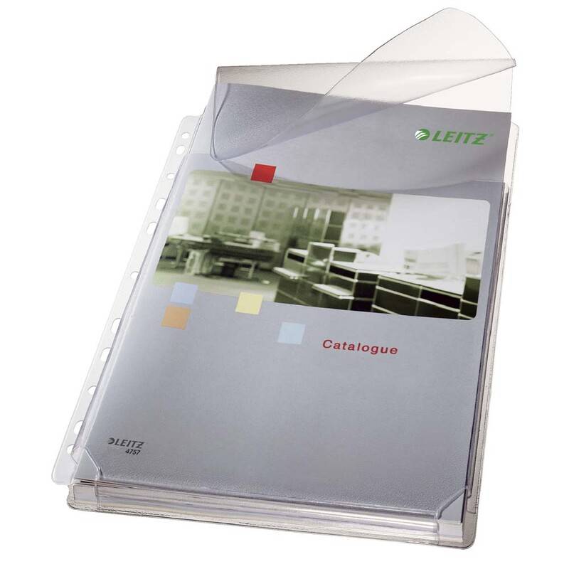 Leitz katalog plastlomme med klap 170my A4 klar
