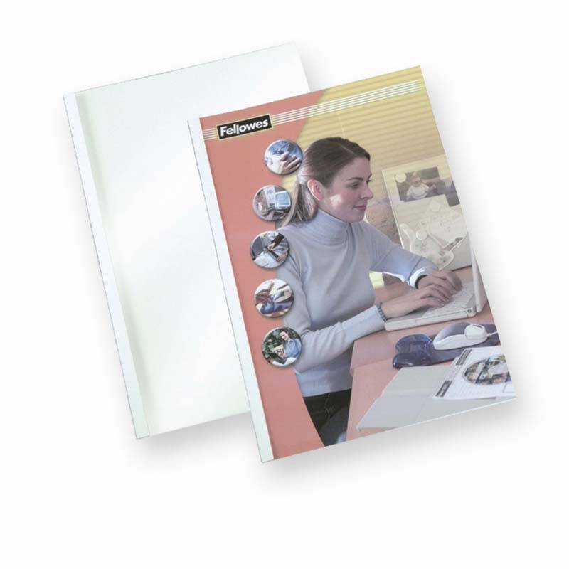 Fellowes limomslag A4 8mm 71-90 sider hvid