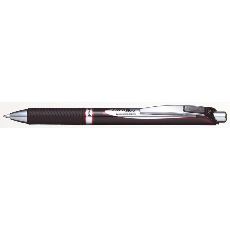 Pentel EnerGel BLP77-B rollerpen permanent rød