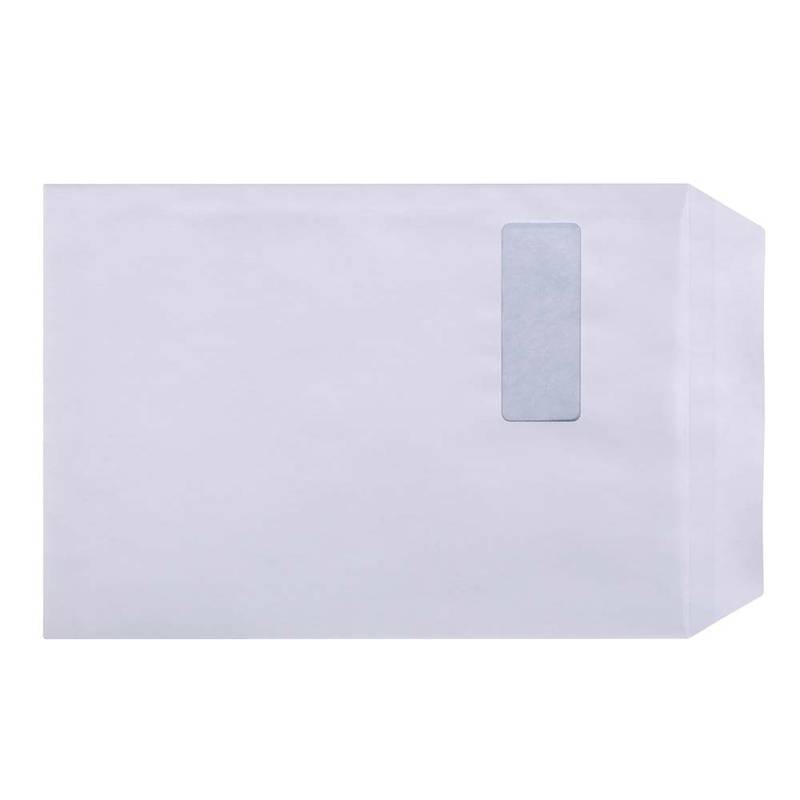 Konvolutter C4P 229x324mm 3746/13746 hvid - med rude