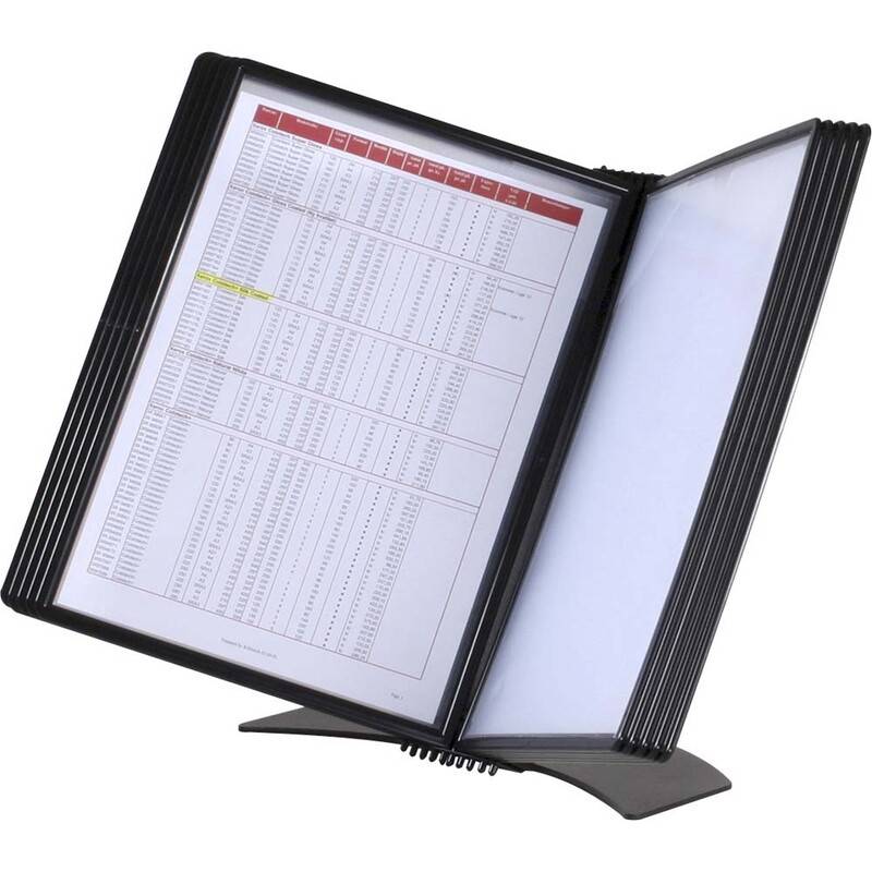 Easymount registersystem bordmodel A4 til 20 lommer sort