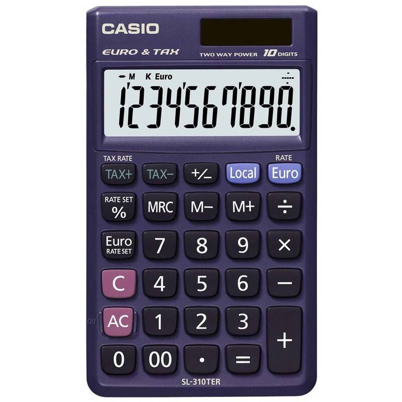 Casio SL-310ter lommeregner 10-cifre i foldeetui 