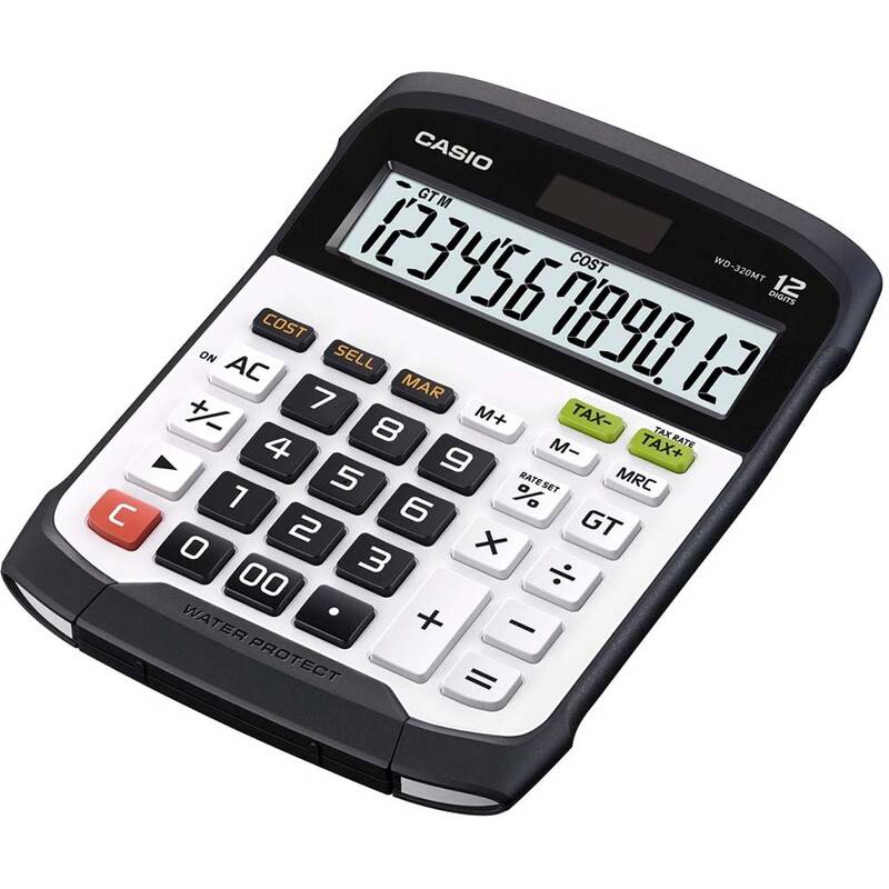 Casio WD-320MT vandtæt regnemaskine hvid