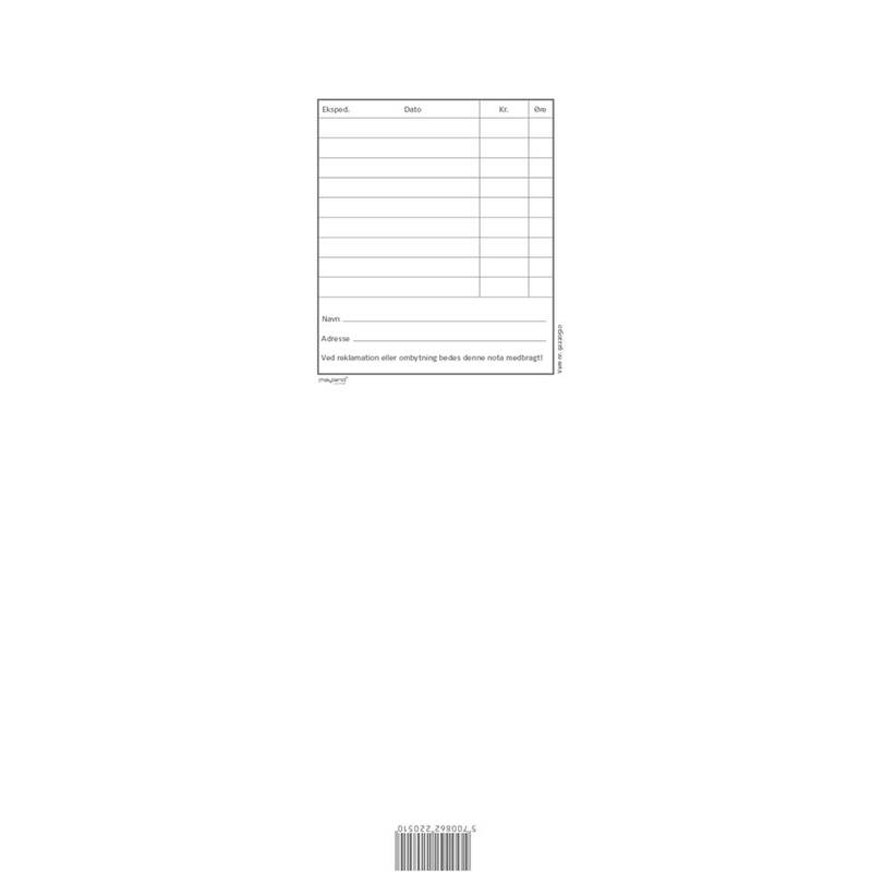 Mayland Kasseblok 100 blade 85x272mm