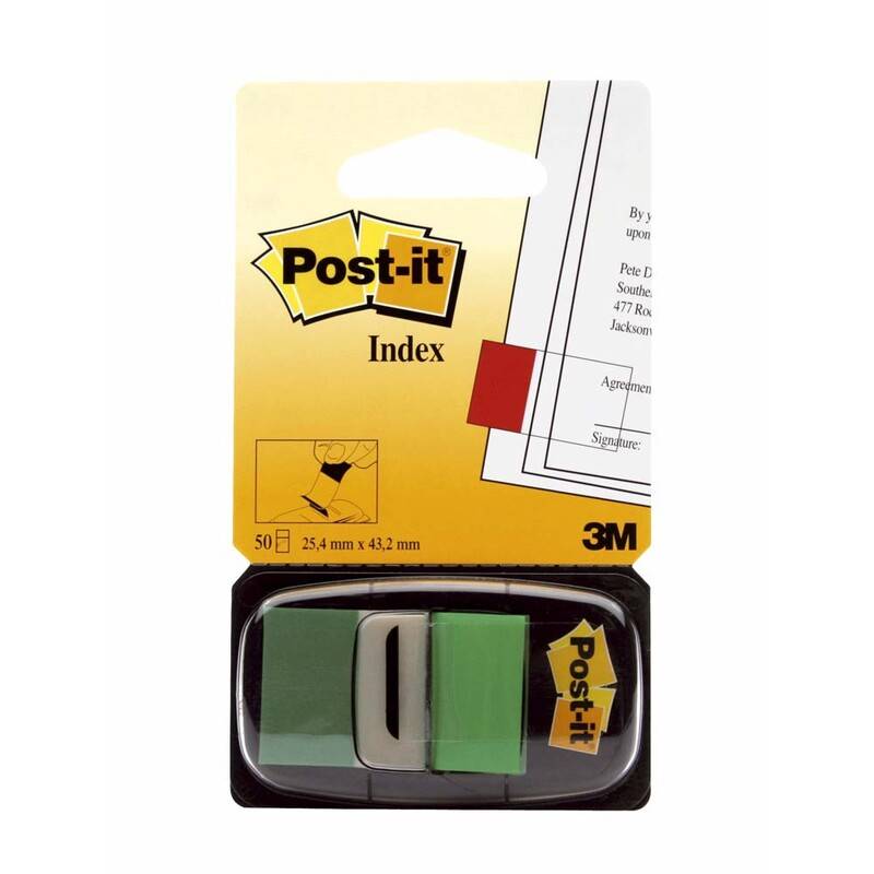 Post-it indexfaner 25,4x43,6mm grøn