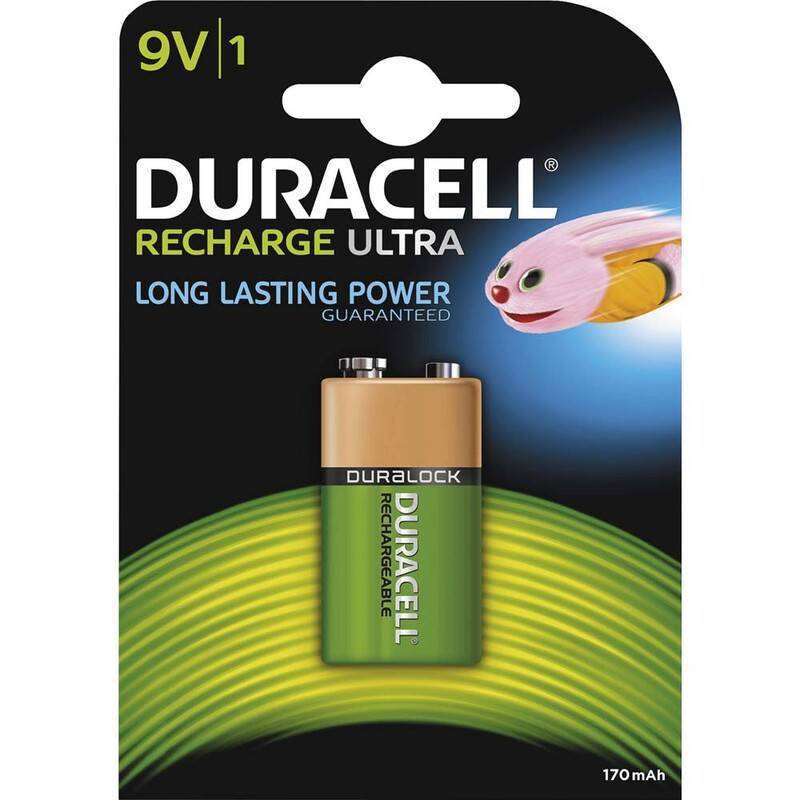 Duracell genopladelig 9V 150mAh batteri
