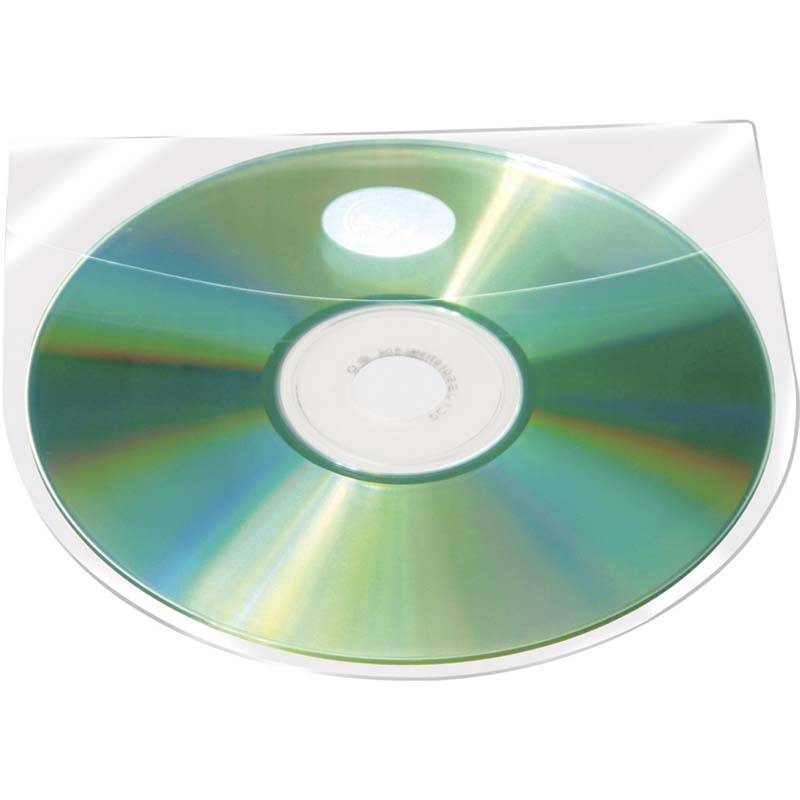 BNT selvklæbende CD-lomme med klap 127x127mm