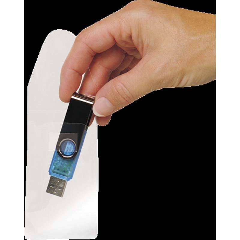 3L selvklæbende USB lomme 52,5x90mm klar
