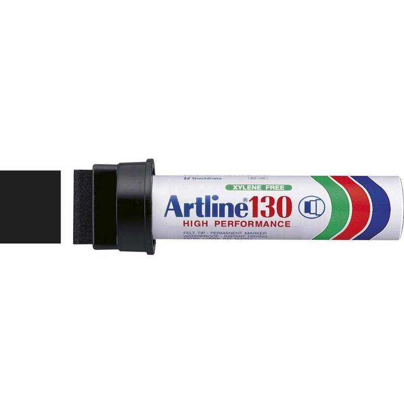 Artline EK130 marker permanent 5-30mm firkantet spids sort