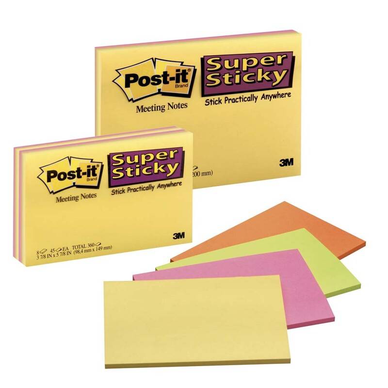 Post-it Super Sticky mødeblok 149x98,4mm 