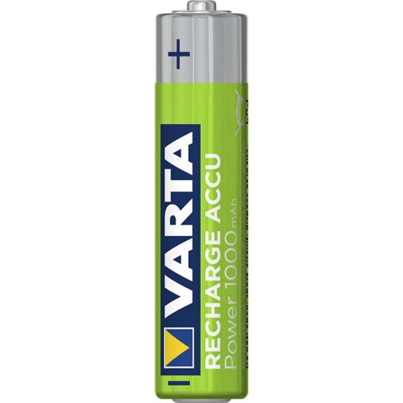 Varta genopladelig AAA batteri 1,2V 1000mAh, 4 stk