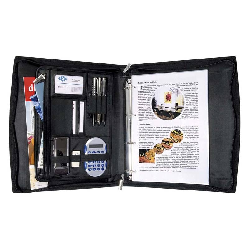 Wedo konferencemappe A4 med 4 ringe sort