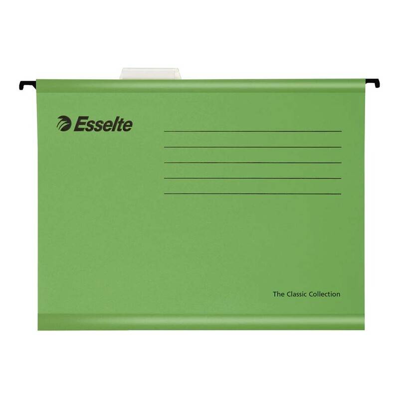 Esselte Classic h&aelig;ngemappe Folio forst&aelig;rket gr&oslash;n