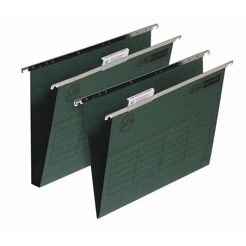 Elba hængemapper folio 30mm bund grøn