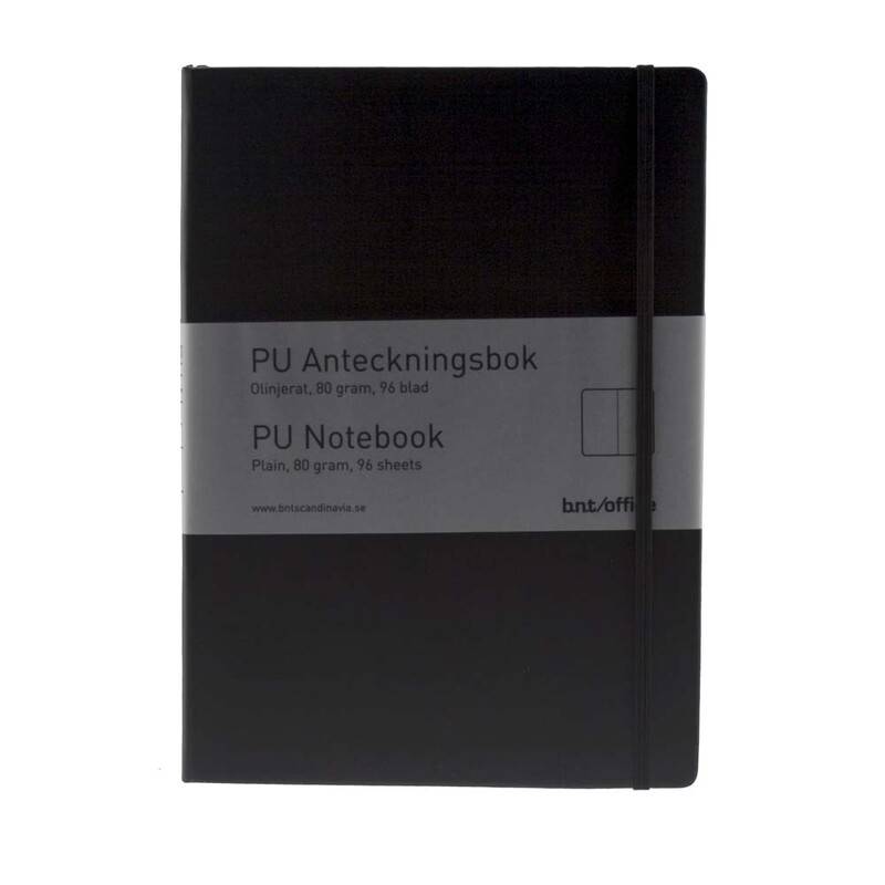 Office notesbog A4 ulinjeret sort