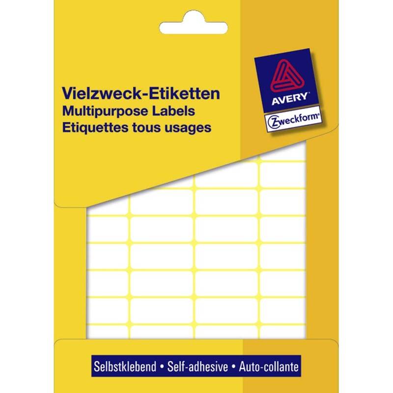Avery etiketter 12x18mm 3312 hvid
