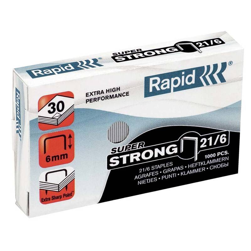Rapid hæfteklammer 21/6 G Super Strong, 1000 stk