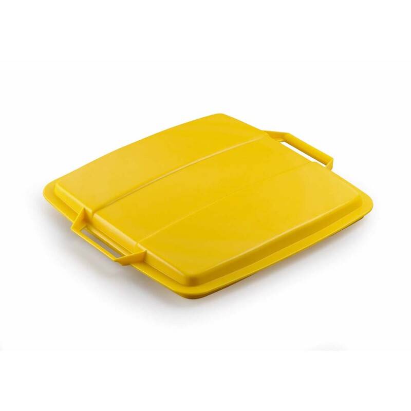 Durable Durabin låg kvadratisk 90 liter gul