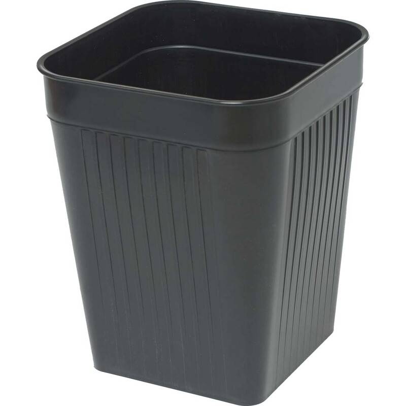 Orth papirkurv firkantet 321x260x260mm 14 liter plast, sort