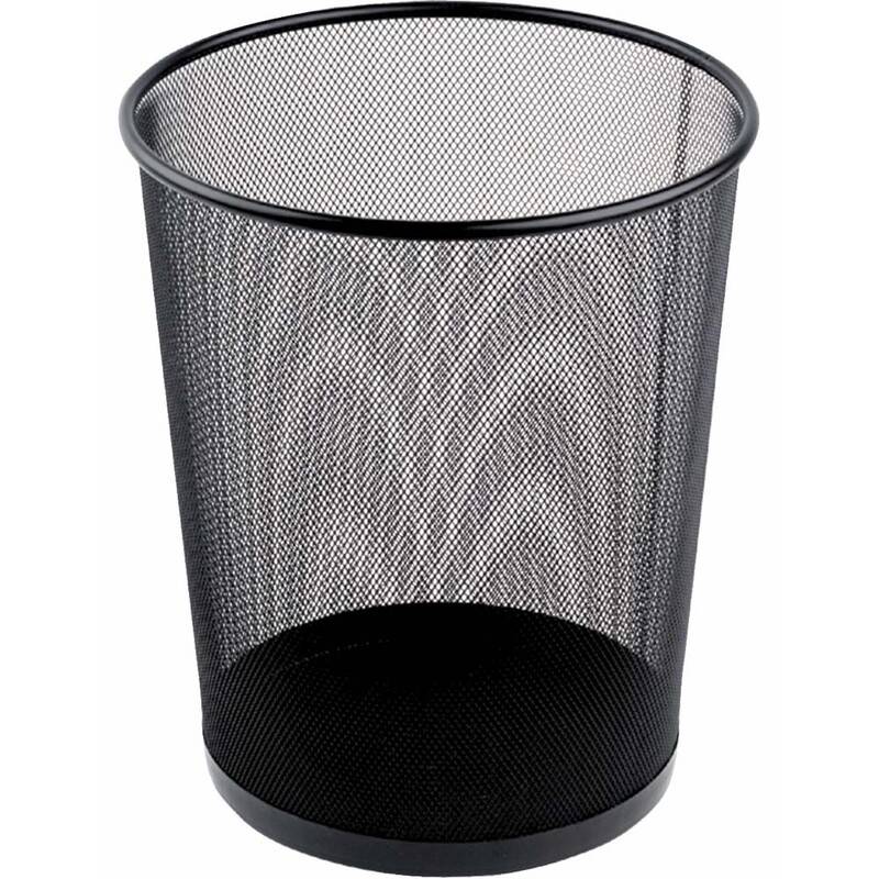 Office papirkurv tråd metal 18 liter sort