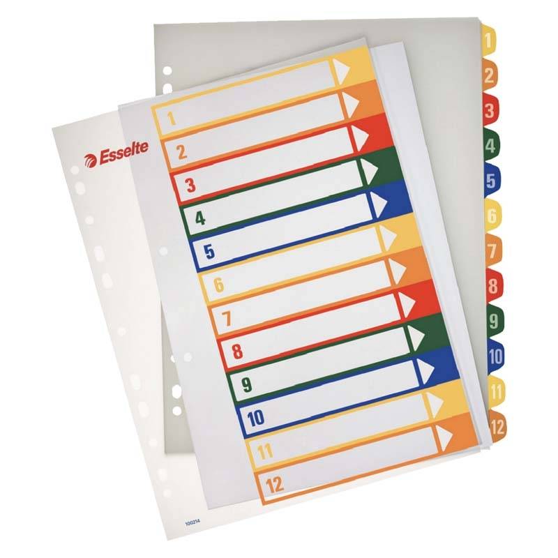 Esselte register PC printbar PP 1-12 maxi