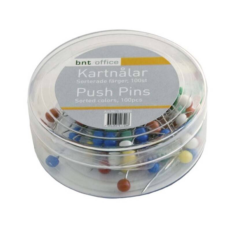 Kortnåle runde 4mmx20mm ass farver, 100 stk