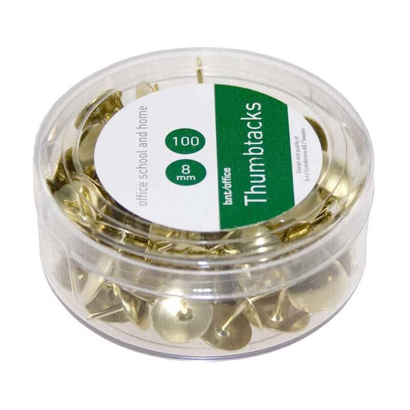 Office tegnestifter messing, 100 stk
