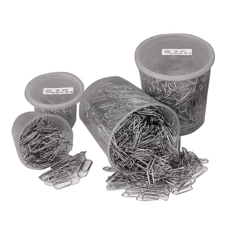 Esselte clips 25mm i plastdåse, 1000 stk