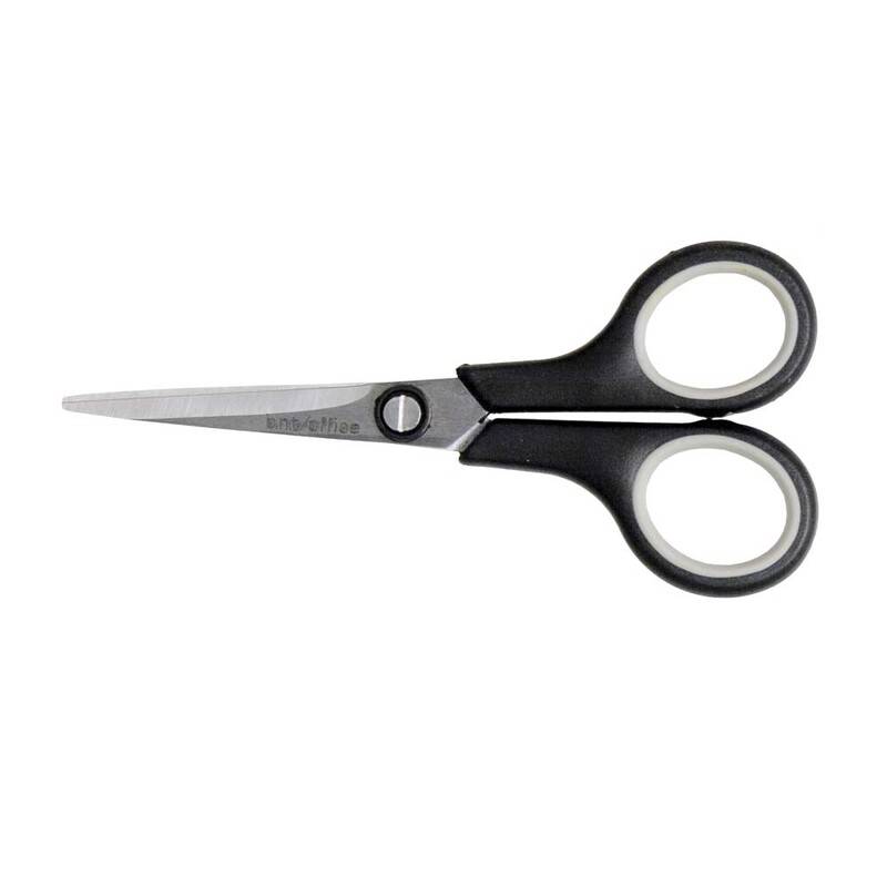 Office saks 125mm med soft gummi greb sort
