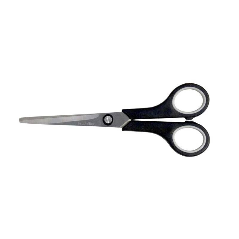 Office saks med soft gummi greb 17 cm sort