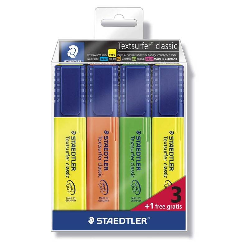 Staedtler tekstmarker Textsurfer Classic 364, sæt a 4 farver