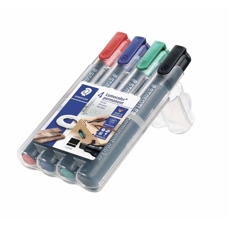 Lumocolor 350 WP4 permanent marker 2-5mm, sæt med 4 farver