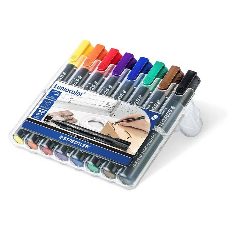 Lumocolor 350 WP8 permanent marker 2-5mm, sæt med 8 farver