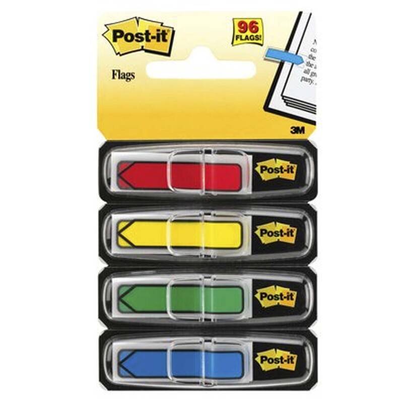 Post-it smalle index med pile 12x43,1mm, 4x24 stk