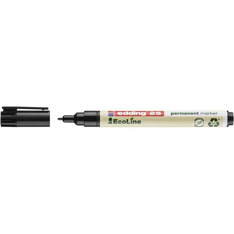 Edding 25 EcoLine permanent marker 1mm rund spids sort