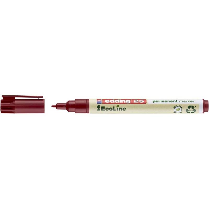 Edding 25 EcoLine permanent marker 1mm rund spids rød