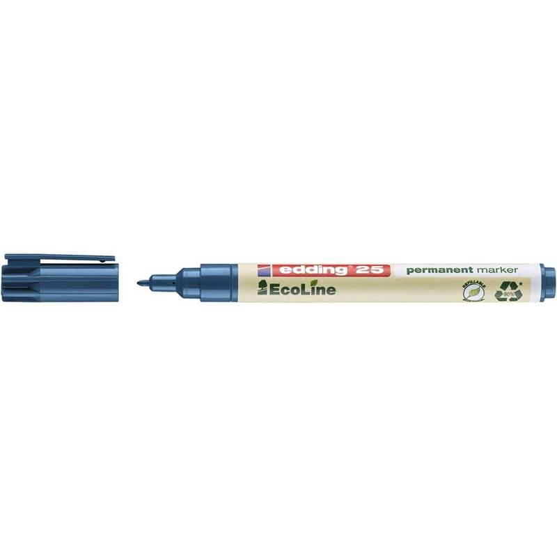 Edding 25 EcoLine permanent marker 1mm rund spids blå