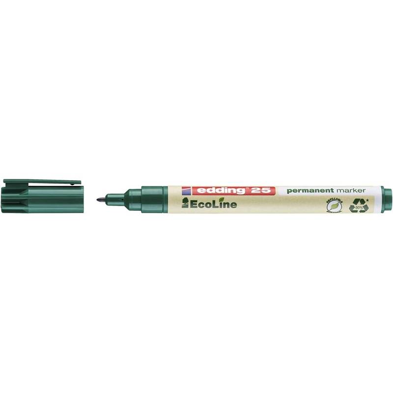 Edding 25 EcoLine permanent marker 1mm rund spids grøn