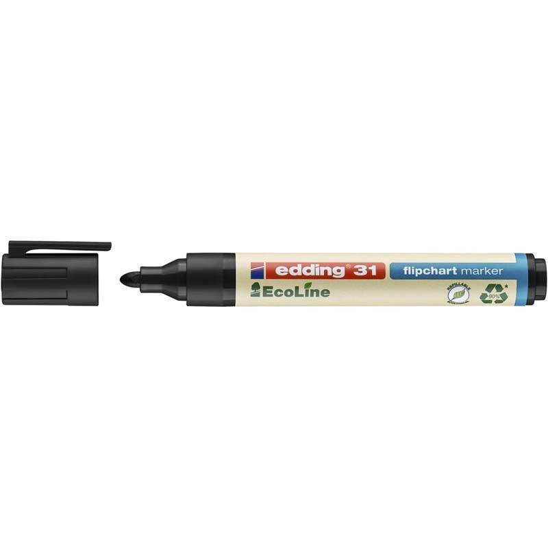 Edding 31 Flipchart EcoLine 1,5-3mm rund spids sort