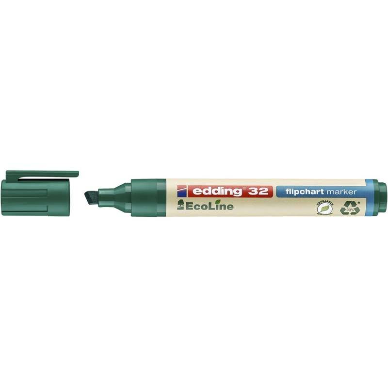 Edding 32 Flipchart EcoLine 1-5mm skrå spids grøn