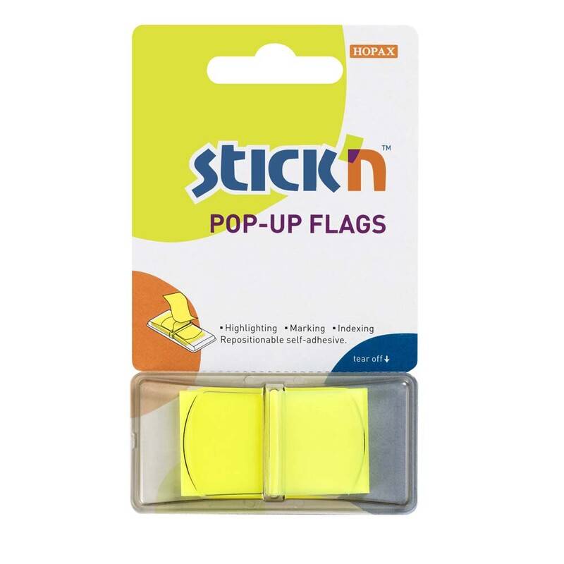 Stick'N Pop Up indexfaner 25x45mm gul