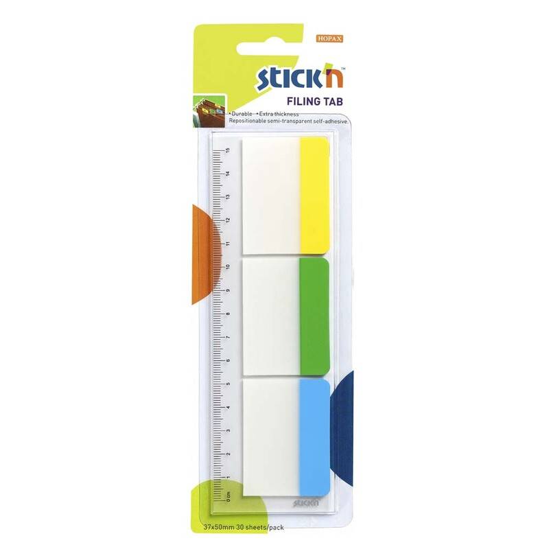 Stick'N kraftig register indexfaner 37x50mm, 3x10 stk