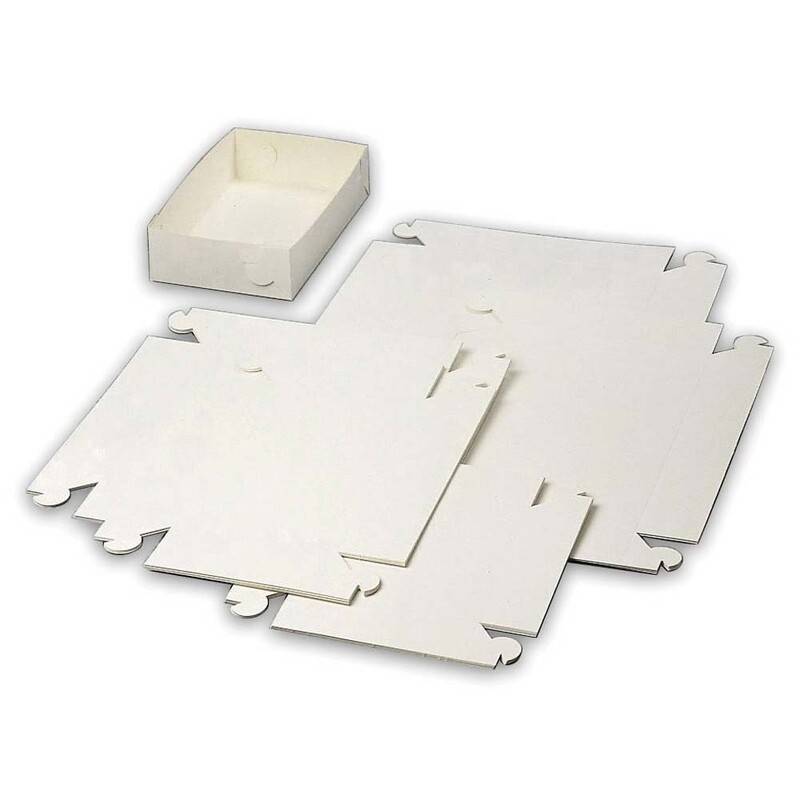 Kageæske i karton 185x185x50mm hvid, 250 stk